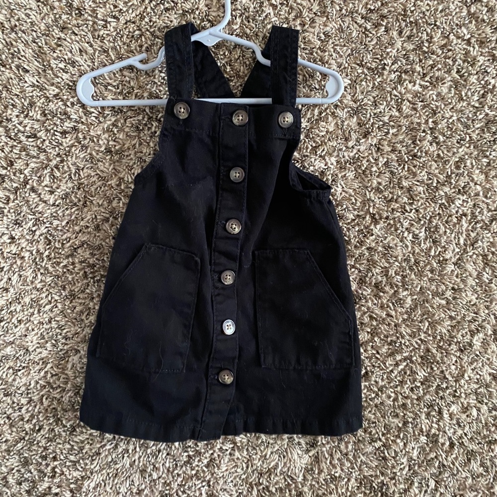 Black denim dress
